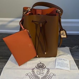 New Lauren Ralph Lauren Dryden Debby Leather Bag